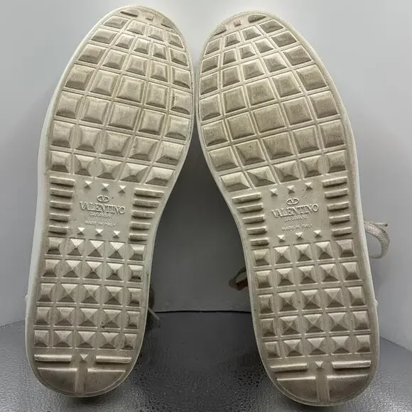 Valentino Garavani Rainbow Rockstud Sneakers Peace Love White - Picture 7 of 7